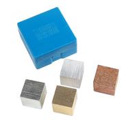 KOMBIUDA 4pcs Density Cubes Set for Science Education - Copper, Iron, Aluminum, and Wood Blocks 2.5cm Large Physical Experiment Teaching Instruments for Lab Projects and Classroom Use