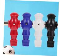 KOMBIUDA 4Pcs Foosball Player Dolls Table Football Accessories Resin Replacement for Standard Rods in Bright Red Blue Black and White Colors