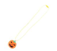 KOMBIUDA 4Pcs Halloween Pumpkin Pendant Necklace for Lightweight Flashing Jewelry Chain Party Accessory Fun Decoration for Day Dead Rave Concert