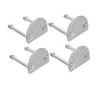 KOMBIUDA 4PCS Heavy-duty Roller Skate Bracket Plates Silver Reinforced Base Accessories with Precision Mounting for Quad Skating Stable Replacement Parts for Various Roller Skate Models