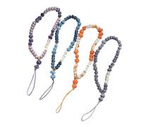 KOMBIUDA 4pcs Irregular Phone Hanging Ropes Unique Beaded Lost Phone Lanyard for Women Decorative Wrist Strap