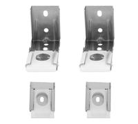 KOMBIUDA 4pcs L-Shaped Vertical Blind Brackets for Window Blinds, Alloy Replacement Support Clips with Swivel Design, Silver Colour, Fast Setup and Wear-Resistant, Suitable for Residential