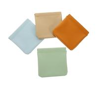 KOMBIUDA 4pcs Leather Purse Mini Pouch Small Makeup Bag Makeup Carrying Bag Fashion Purse No Zipper Pouch Travel