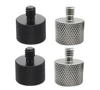 KOMBIUDA 4pcs Microphone Stand Screw Adapter 1/4 Female to 5/8 Male Thread Converter for Camera Accessories, Made of Precision Crafted Aluminium Alloy, Easy to Use on Light Stand and Video
