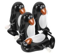 KOMBIUDA 4Pcs Mini Penguin Wind-Up Clockwork Walking Figurines for Christmas Stocking Fillers Holiday Party Goodie Bags Novelty Set