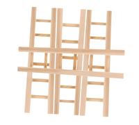 KOMBIUDA 4pcs Miniature Wood Ladders Wooden Step Ladders for Dollhouse Furniture DIY Craft Accessories Micro Landscape Garden Ornaments with Realistic Detailed Craftsmanship