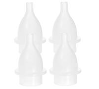 KOMBIUDA 4pcs Nasal Suction Heads Manual Nose Cleaner for Newborns and Toddlers Anti-Reflux Design Soft Silicone Material Effective Nasal Cleaning Tool