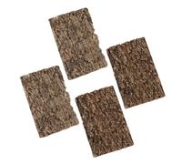 KOMBIUDA 4pcs Natural Reptile Terrarium Bark Decor Chic Climbing Background for Reptile Tanks Aquariums Bark Safe Easy to Place No Maintenance Required