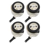 KOMBIUDA 4pcs No Noise Walker Wheels Replacement Silent Swivel Plastic Casters for Walkers Easy Install Double Wheels for Indoor Hardwood Tile Carpet Use