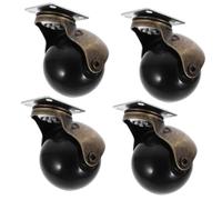 KOMBIUDA 4pcs Office Chair Caster Wheels Heavy Duty Furniture Castors with Swivel Rotation and Brake Plastic Replacement for Smooth Movement and Secure Fixation Chairs