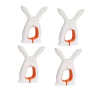 KOMBIUDA 4pcs Orange Plastic Beach Towel Clips Windproof Clothes Pegs Strong Clamping Force Portable Clothespins for Outdoor Use on Mat and Socks