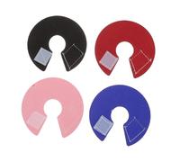 KOMBIUDA 4pcs Parrot Anti-bite Neckwear Bird Collar for Plucking Prevention Soft Protective Pet Bird Neck Ring in Mixed Colors Red Pink Blue Black