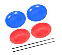 KOMBIUDA 4pcs Plastic Juggling Plates with Sticks Circus Performance Props for Adults Easy to Learn Spinning Turntable Training Entertainment Carnival Party Supplies