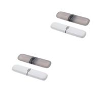 KOMBIUDA 4pcs Portable Toothbrush Case Travel Storage Box Compact Capsule Holder for Outdoor Use Semi-Transparent Black Nordic Keeps Toothbrushes Clean and Tidy