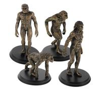 KOMBIUDA 4pcs Prehistoric Human Evolution Model Plastic Figurines for Classroom Decor and Home Learning Realistic Simulation of Man Figures for History Lessons and Educational Use