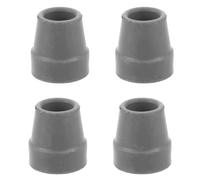 KOMBIUDA 4pcs Quad Base Rubber Cane Tips 16mm Replacement Walking Stick Feet Anti-Slip Grey Rubber Crutch Feet for Senior Mobility Aids