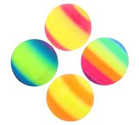 KOMBIUDA 4Pcs Rainbow Playground Balls Patting and Kick Balls Lightweight Sports for Hand Foot Coordination and Outdoor Fun