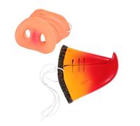 KOMBIUDA 4pcs Realistic Animal Nose Masks Pig Snout Parrot Beak Costume Props for Adults Halloween Party Dress Up Cosplay Festival Decorations