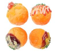 KOMBIUDA 4pcs Realistic Japanese Food Models PVC Octopus for Restaurant Decor Educational Play Kitchen Props Unique for Boys Authentic Appearance for Display and Events