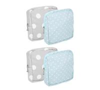 KOMBIUDA 4pcs Reusable Sanitary Napkin Storage Bag Set Compact Period Pouch with Multi Compartment Organizer for Travel Office School Portable Feminine Hygiene Pad Holder for Purse