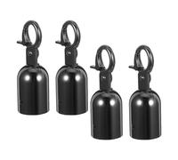 KOMBIUDA 4Pcs Rope End Stopper: Cord End Caps Rope Hook - 3cm/1.2" Metal Connector with Clasp & Screws for Guardrail and Secure Decking Cord Fittings