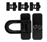KOMBIUDA 4pcs Safety Door Locks for Cabinets, Proof Oven and Fridge Latches, Multipurpose Black Safety Locks for Home, Kindergarten, and Childcare Use