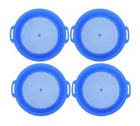 KOMBIUDA 4pcs Sand Sieve - Plastic Sand Sifters Kids Beach Sifting Pan Strainer Toys for Beach Sandbox and Outdoor Gardening Travel and Parties
