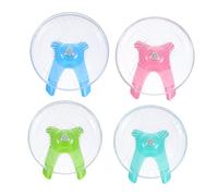 KOMBIUDA 4pcs Silent Hamster Wheel with Transparent Tray Quiet Running Flying Saucer Exercise Wheels for Small Pets Including Mice Gerbils Chinchillas and Rats Stable and Pet Training