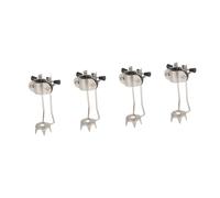 KOMBIUDA 4pcs Skid Ice Walking Claw Crampon for Trekking Poles Durable Grip with Five Teeth Easy Install Winter Walking Cane Accessory for Outdoor Hiking Safety