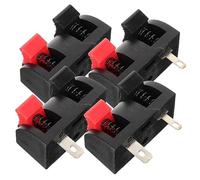 KOMBIUDA 4pcs Stereo Speaker Terminal Connectors Spring-loaded Wiring Clips for Easy Installation Two-pin Speaker Wire Connectors for Home Stereo and Diy Audio Projects Design