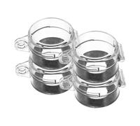 KOMBIUDA 4pcs Transparent Push Button Cover Protector Industrial Emergency Stop Dustproof Guard with Construction for Home and Factory Use