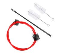KOMBIUDA 4pcs Trumpet Cleaning Brush Kit Cornet Maintenance Tool Set with Red Snake Brush for Brass Instrument Care
