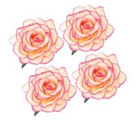 KOMBIUDA 4pcs Vintage Style Cloth Rose Hairpin and Flower Brooch for Women Artificial Rose Hair Accessories for Wedding Beach Festival and Travel Elegant DIY Decoration Clips