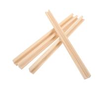KOMBIUDA 4pcs Wooden Domino Racks for Mexican Train Mahjong Single Row Trays Unfinished Wood Holders for Games Space Saving Organization DIY Friendly Design