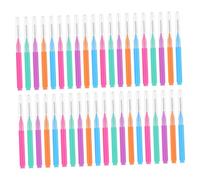 KOMBIUDA 50Pcs Interdental Brush Cleaner Tooth Flossing Head Toothpick for Optimal Oral Health Straight Handle Design Soft Bristles for Gentle Gum Care for Home