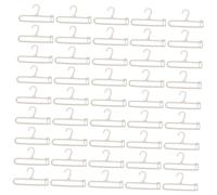 KOMBIUDA 50pcs Mini Dollhouse Hangers Chic Plastic Doll Clothes Holders for Outfits Reliable Wardrobe Accessory Easy Assembly Miniature Closet Storage for Dolls for Home Decor