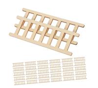 KOMBIUDA 50pcs Mini Wooden Step Ladder for Dollhouse Furniture Natural Wood Miniature Ladder Craft Accessory Compact DIY Dollhouse Landscape Decoration for Playhouse and Mini Bedroom