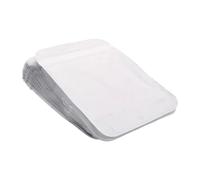 KOMBIUDA 50pcs Resealable Small Jewelry Bags with Holographic Heart Pattern Clear Window Self Seal Pouches for Birthday Treats Candy Packaging and Card Storage