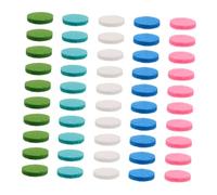 KOMBIUDA 50pcs Round Fiber Cotton Essential Oil Refill Pads for Bracelet Inserts Locket Necklace Car Vent Diffuser with Reusable Absorbent Core for Aromatherapy