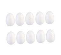 KOMBIUDA 50pcs White Solid Foam Eggs DIY Easter Craft Supplies for Festival Painting and Decorating Egg Shaped Art Materials for Holiday Projects and Party Decorations