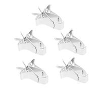 KOMBIUDA 5Pcs Copper Cage Fruit Holder Clips for Parrot Food Feeder Easy Install Vegetable Fruit Grip for Small Birds and Hamsters Strong Bite Force Resistant