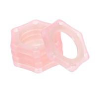 KOMBIUDA 5pcs Durable Microphone Vibration Rings Non Slip Protective Covers for Six Corner Rolling Prevention Design for Ktv and Live Streaming