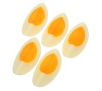 KOMBIUDA 5pcs Faux Egg Models for Kitchen Decoration Realistic Fake Food Props for Diy Projects Teaching Tools Food Photography Home Decor and Store Displays