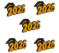 KOMBIUDA 5pcs Graduation Brooch Pin Grad Pins Souvenir Emblem Graduation Enamel Lapel Congratulations Badge Grad Buttons for Clothes Dress Brooch Button