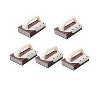 KOMBIUDA 5pcs Handle Sponge Wiper Emery Surface for Wiping Pots Scourer Pads for Kitchen Cleaning for Descaling and Washing up Random Color
