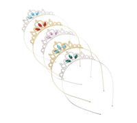 KOMBIUDA 5pcs Heart Rhinestone Birthday Headdresses for Stylish Hair Accessories for Parties Festivals and Celebrations for Little Princesses