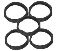 KOMBIUDA 5pcs Microphone Accessories Ring for Microphone Non-slip Plastic Anti-roll Protection Circles Black for News Interviews and Outdoor Home Party