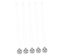 KOMBIUDA 5pcs Newton's Cradle Balance Balls Stainless Steel Physics Kinetic Motion for Desktop Decoration Home Office Science Experiment