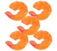 KOMBIUDA 5pcs Realistic Shrimp Model for Educational Role Play Lifelike Animal Figurines for Storytelling Science Learning Prank Props Preschool Natural Science Exploration