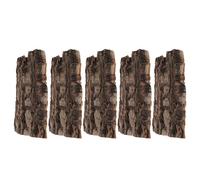 KOMBIUDA 5pcs Reptile Breeding Box Tree Bark Cork Acrylic Wood Bark Terrarium Decor for Lizard Gecko Habitat Background